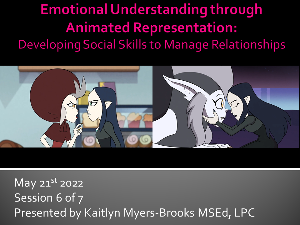 Emotional Understanding through Animated Representation: Developing Social Skills to manage Relationships